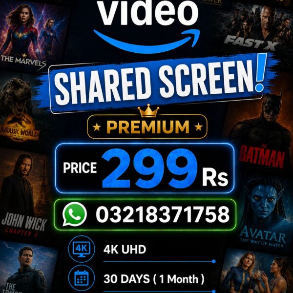 PRIME VIDEO SHARED SINGLE SCREEN